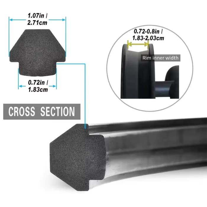 Pneu de remplacement universel pour roue arrière de fauteuil roulant