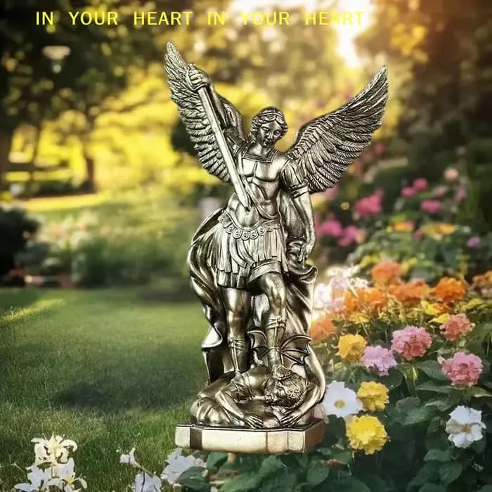 Statue de Saint Michel pour l'autel de l'église, décoration intérieure, protection de la maison, sculpture religieuse, idée cadeau, décoration en résine