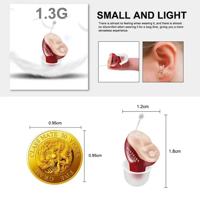 Prothèses auditives pour surdité personnes âgées aide auditive numérique réglable Micro sans fil Mini amplificateur de son d'oreille Invisible Audifonos
