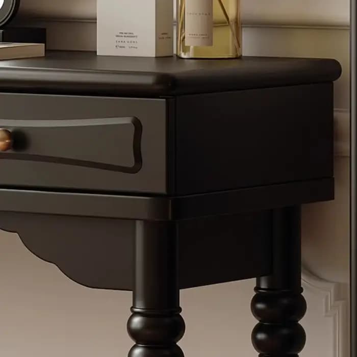 Coiffeuse d'angle pour filles, chaise noire De luxe, boîte De maquillage, tiroirs, organisateur De salle d'ongles, décoration De la maison