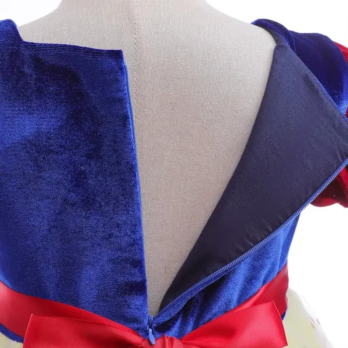 Costume de princesse blanche-neige pour enfants, déguisement de Cosplay d'halloween, vêtements de fête d'anniversaire de film, robe à nœud papillon pour jeu de rôle pour filles