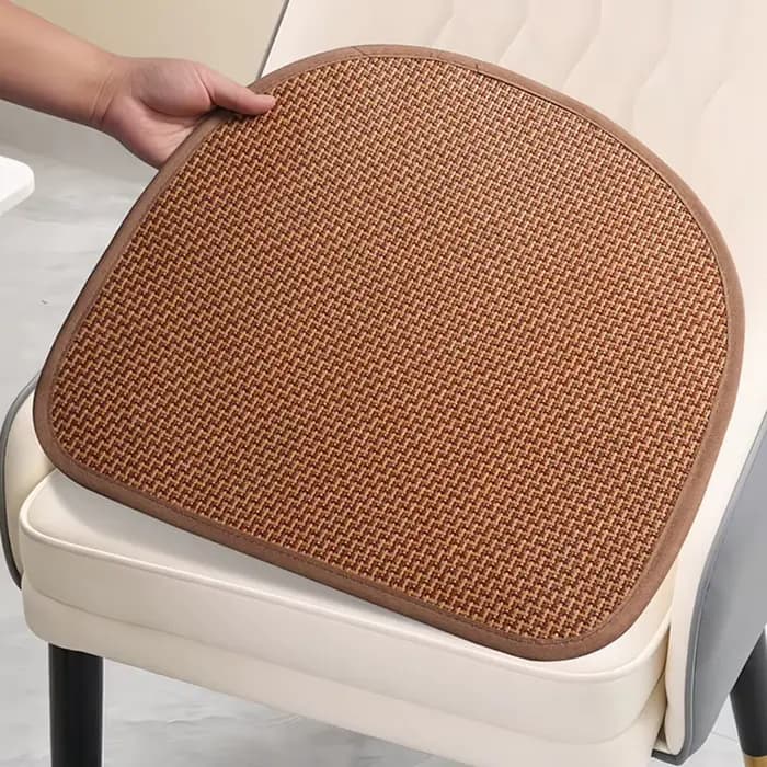 Coussin de chaise en rotin glacé super respirant, anti-transpiration, antidérapant, pour l'été, résistant à l'usure, universel pour chaise de salle à manger
