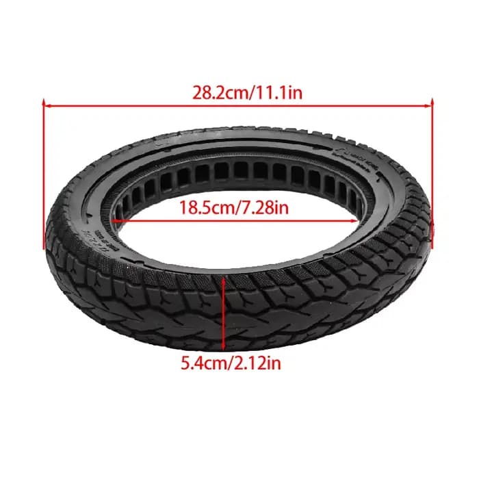 Trottinette électrique de 12 pouces avec pneus solides 12 x 2.125 et pneus anti-explosion en nid d'abeille amortisseurs non gonflables