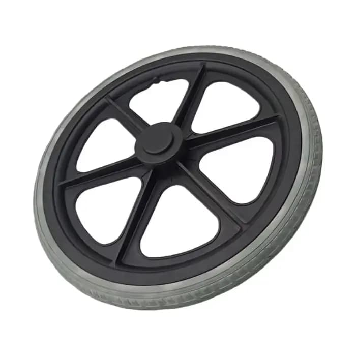 Pneu plein de haute qualité 16x1.75 avec moyeu pour accessoires médicaux arrière de fauteuil roulant de 16 pouces