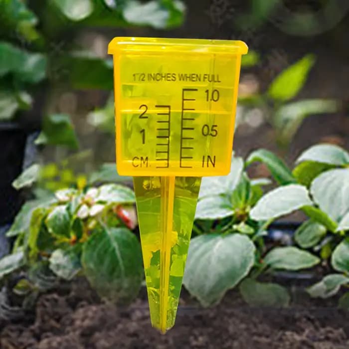 Pluviomètre 1,5 pouces, résistant au vent et à l'eau, économise l'eau, facile à installer avec piquet, collecteur d'eau de pluie pour patio, ferme, allée, jardin extérieur