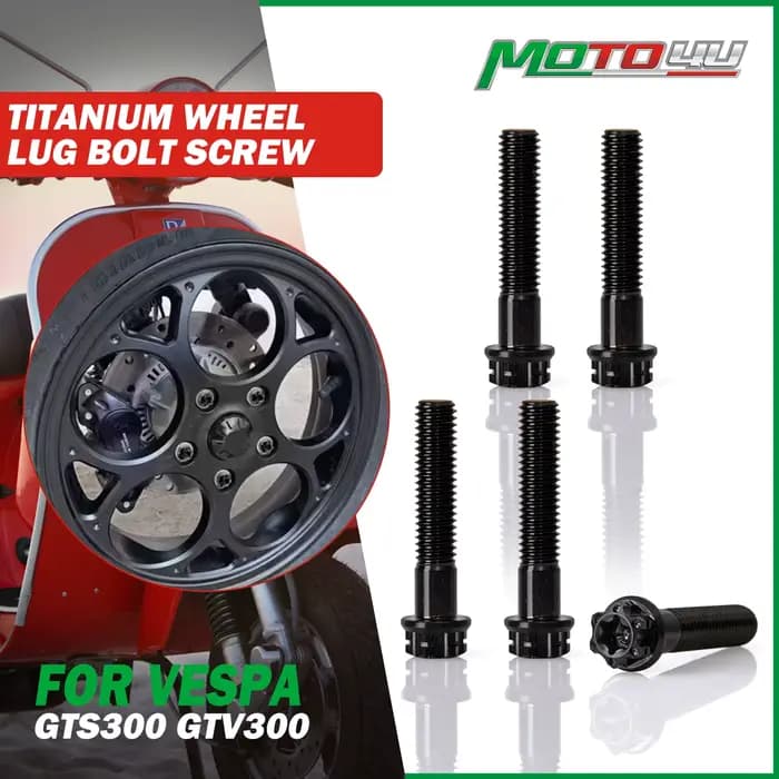 1 jeu de vis de boulon de roue en titane pour Scooter