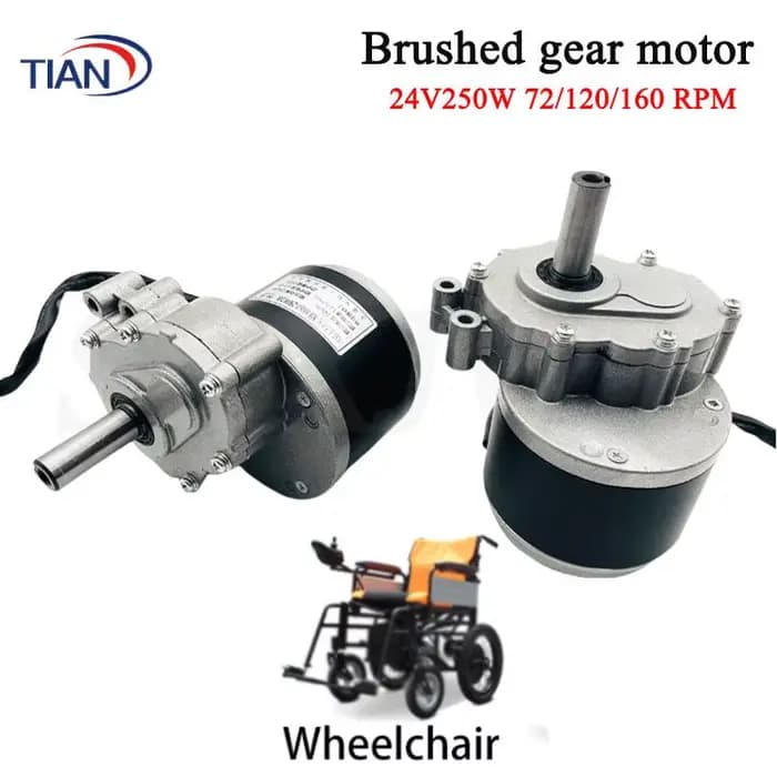 Moteur brossé DC 24V pour fauteuils roulants électriques