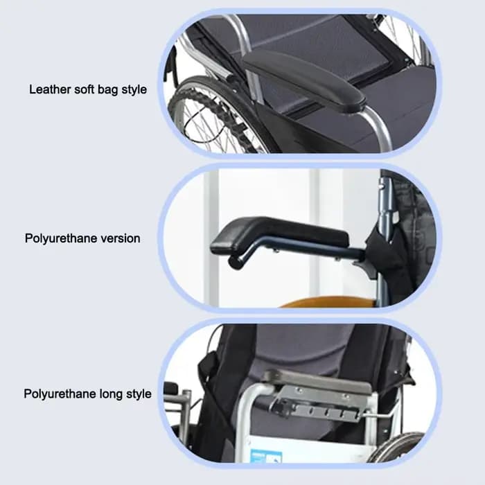 Remplacement d'accoudoir de fauteuil roulant en éponge de cuir durable avec vis