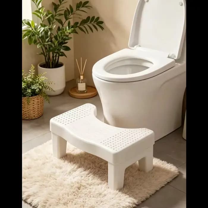 Repose-pieds de salle de bain à double usage et tabouret de toilette antidérapant