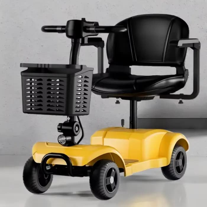 Aucune Installation requise Scooter électrique pliant à 4 roues pour personnes âgées avec siège d'accoudoir ajusté petit