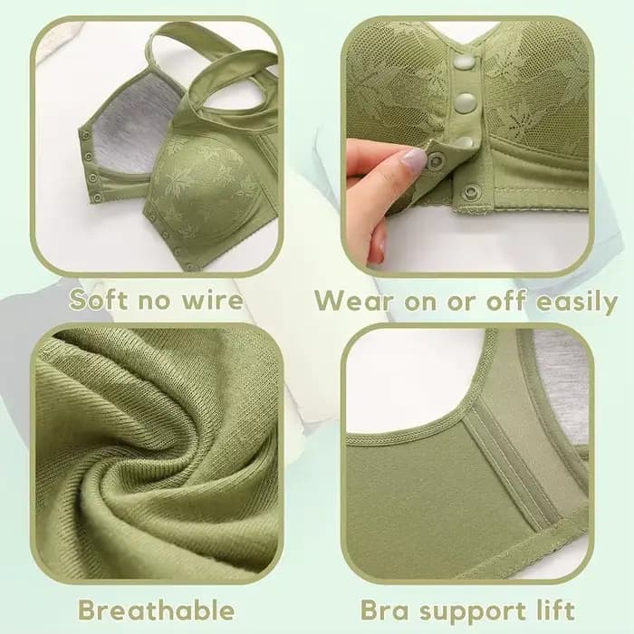 Soutien-gorge de sport grande taille, confortable, sans fil, avec bonnet en coton fin, respirant, soutien et façonnant, imprimé Floral, légèrement rembourré