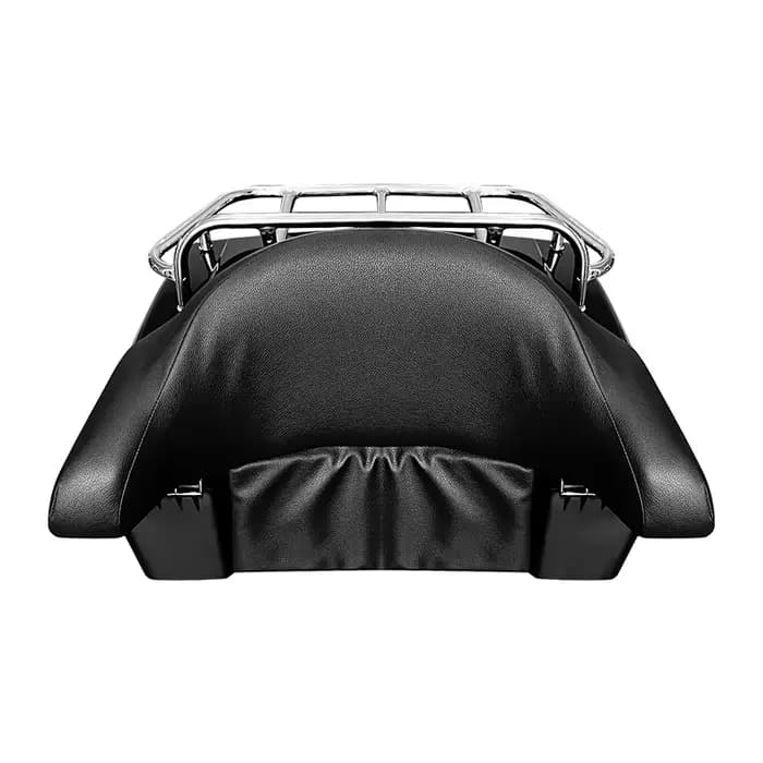 Top Case Moto ABS 48L, Boîte Arrière pour Scooter Électrique avec Porte-Bagages, Peut Contenir Deux Casques Intégraux, Dossier Souple