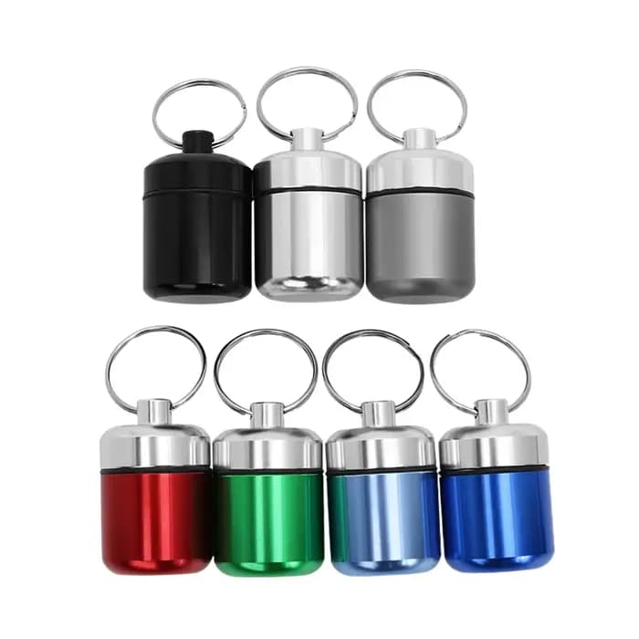 Boîte à pilules étanche en aluminium avec rangement scellé
