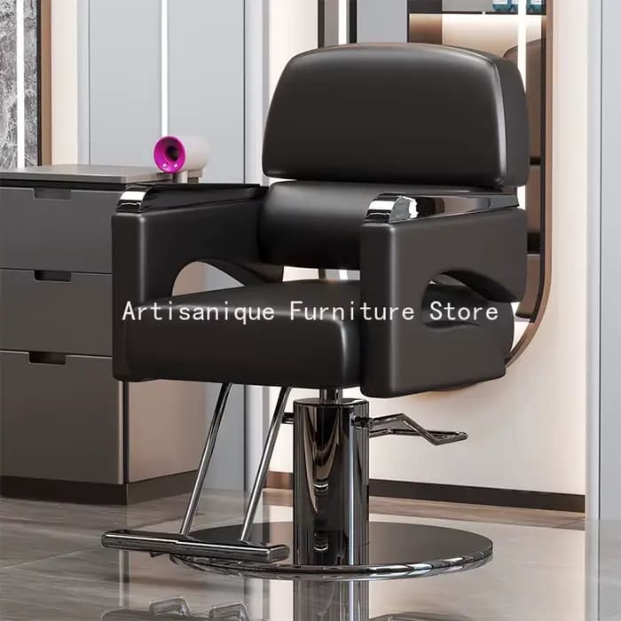Chaise de barbier pour spa à domicile, dossier bas renforcé, chaise de salon antidérapante, résistante à l'usure, Sedia Parrucchieri, mobilier de salon de beauté