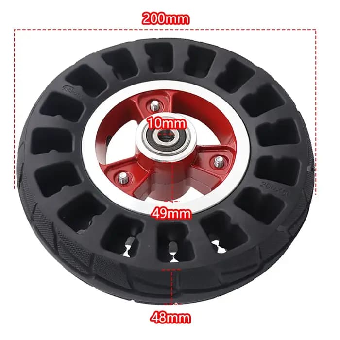 Pneu de roue solide adapté pour scooter à gaz électrique et fauteuil roulant