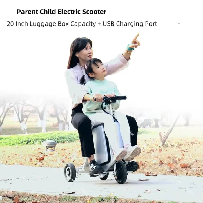 Valise à bagages pliante pour Scooter électrique à 3 roues