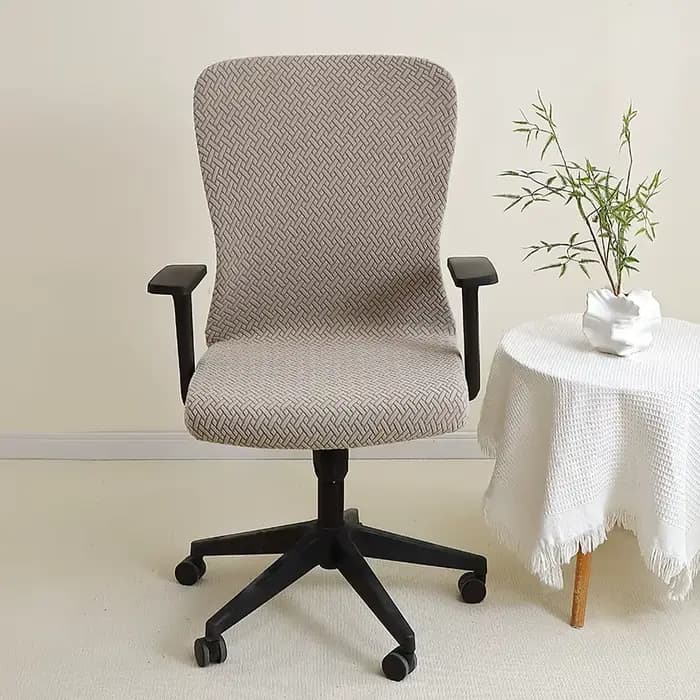 Housse De chaise De bureau tout compris, couleur unie, élastique Durable, adaptée à la salle De jeu De bureau, 1 pièce
