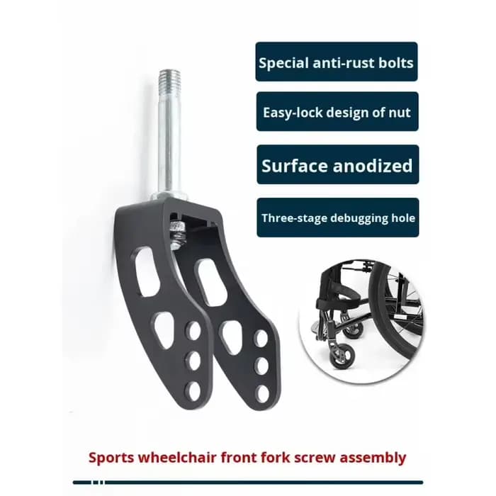 Kit de vis de blocage de roue avant pour accessoires de fourche de fauteuil roulant