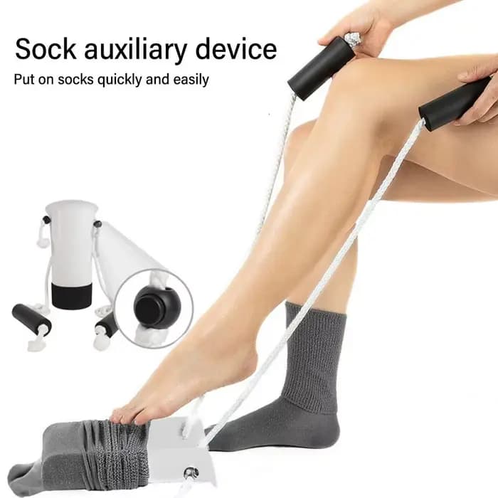 Aide à l'enfilage de chaussettes pour personnes âgées