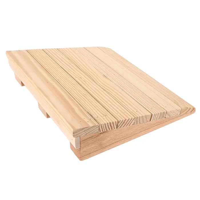 Rampe de seuil en bois pour entrée de maison