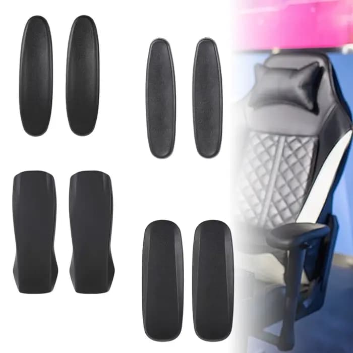 Coussinets d'accoudoirs réglables pour chaise de bureau, universels, en cuir PU, faciles à installer, accessoires pour chaise de bureau pour le lieu de travail