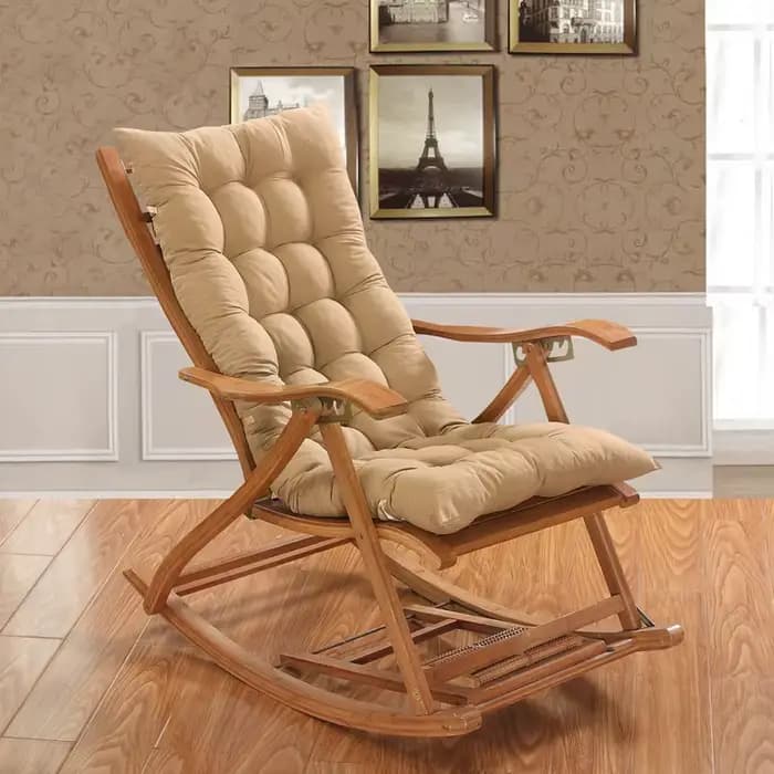 Coussin de chaise longue universel épais toutes saisons, 1 pièce, coussin de chaise à bascule adapté aux chaises en rotin, Tatami 18,9X47,2 pouces