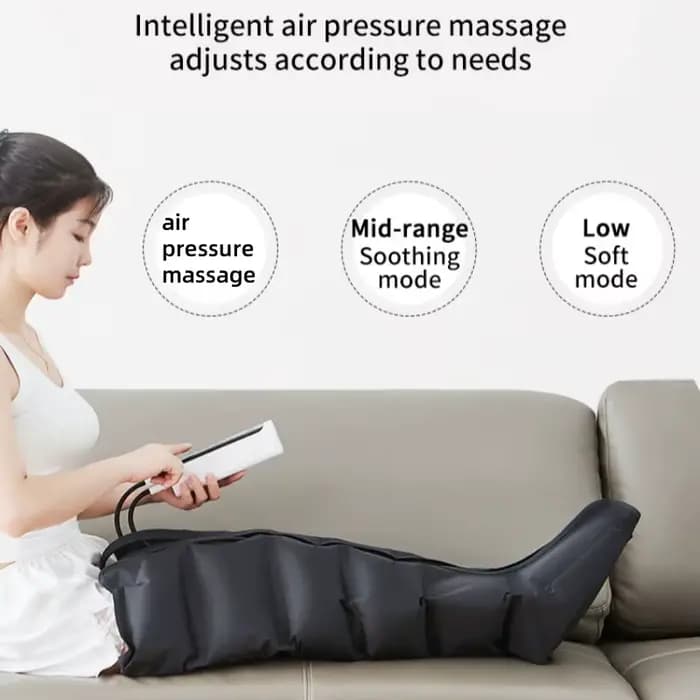 Masseur de jambes pneumatique électrique version étendue pour une relaxation profonde des cuisses