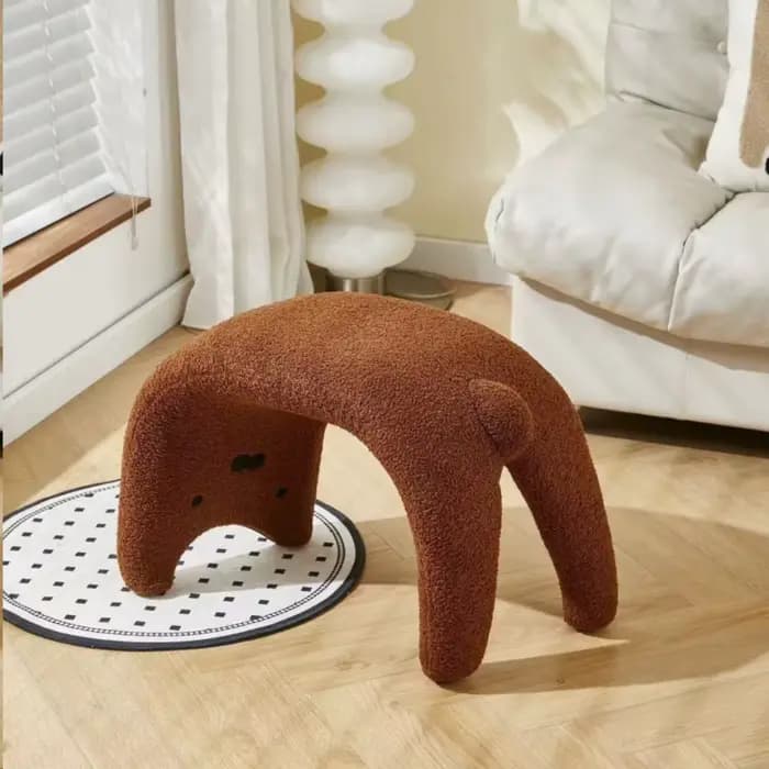 Tabouret de dressing sans accoudoirs peu encombrant, petit tabouret en peluche pour changer de chaussures, tabouret domestique multifonctionnel pour coiffeuse et chambre à coucher
