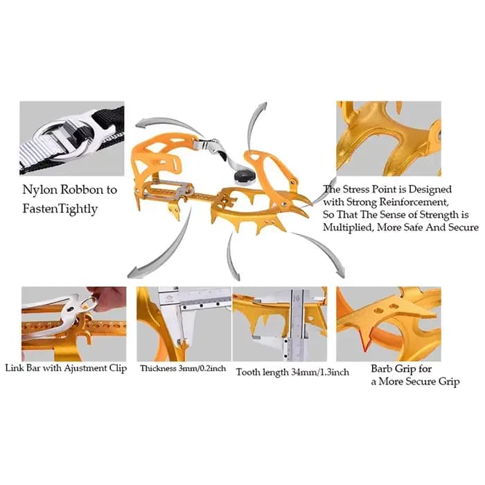 BRS 14 dents griffes Crampons chaussures