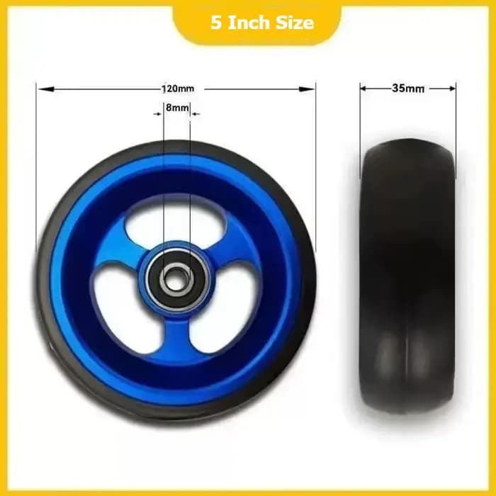 1 paire de roues avant de rechange pour fauteuil roulant de 4 ou 5 pouces