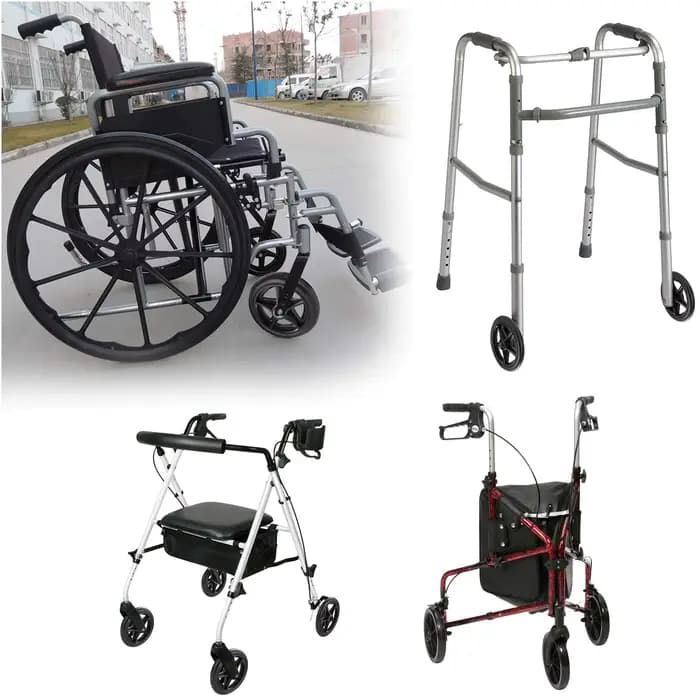 2/4 pièces 6 pouces fauteuil roulant en caoutchouc roues avant de remplacement anti-dérapant Rollator Walker