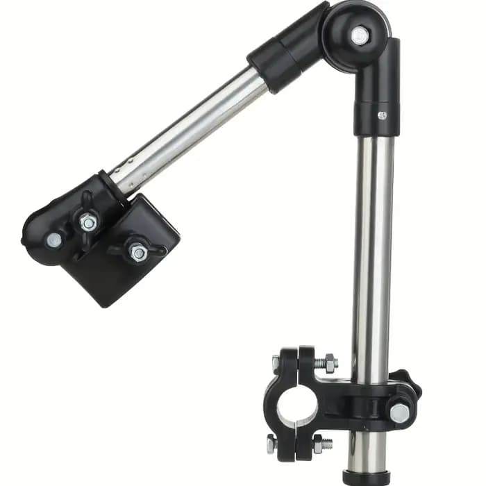 Support de parapluie réglable en acier inoxydable pour fauteuils roulants et vélos - Conception pliable avec connecteur pivotant pour la protection solaire