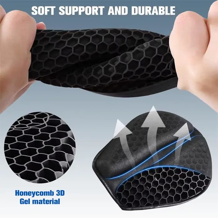 Coussin de siège de moto en Gel, coussin de refroidissement, Shake Rider, nid d'abeille 3D, Absorption des chocs, confort, coussin de selle de moto