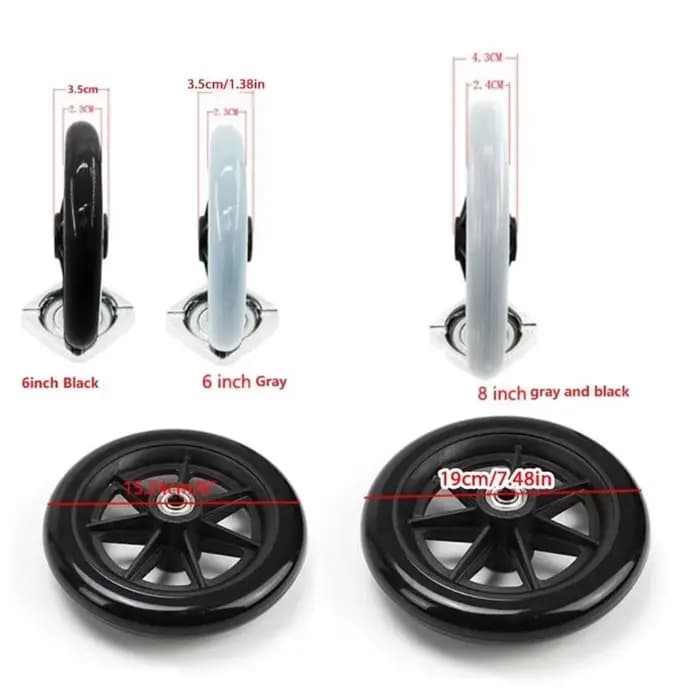 M4YD – roues roulantes avant robustes de 6/8 pouces