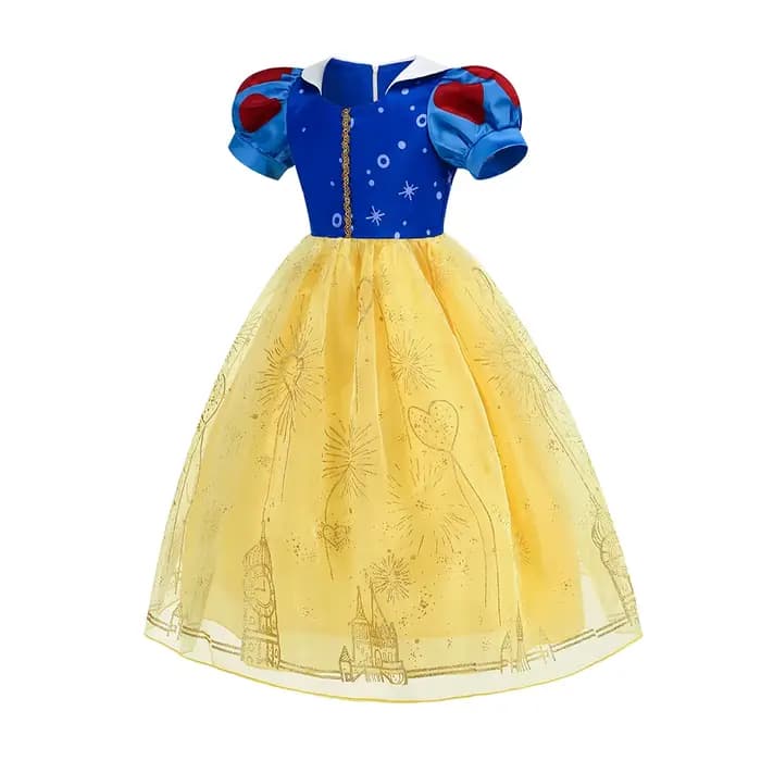 Robe de Rhroyale blanche neige pour filles, robe de princesse de luxe, maquillage de Rh, fête gonflée, Halloween, tout-petits en déclin, 6 ans