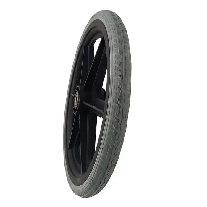Pneu plein de haute qualité 16x1.75 avec moyeu pour accessoires médicaux arrière de fauteuil roulant de 16 pouces