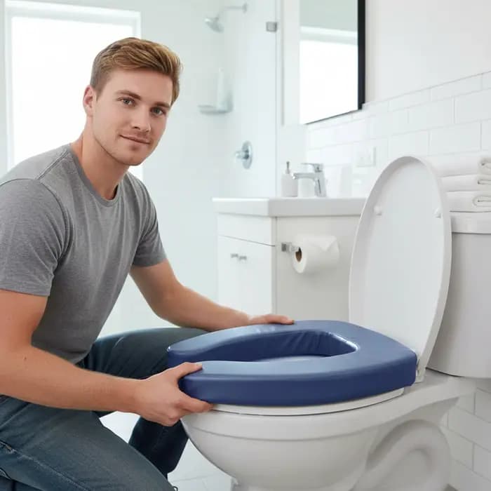 Rehausseur de siège de toilette antidérapant et imperméable