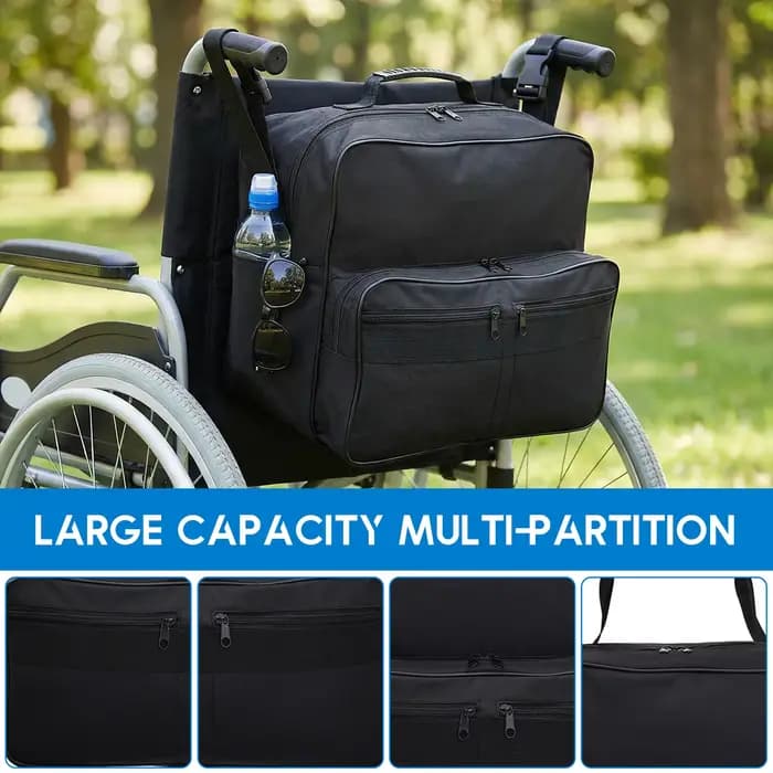 Sac pour fauteuil roulant en tissu Oxford