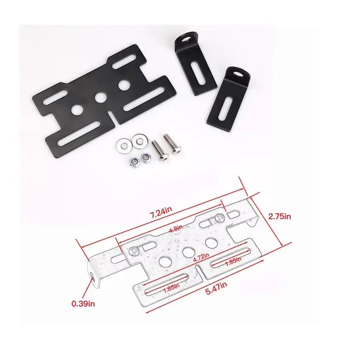 Support de plaque d'immatriculation arrière en métal pour trottinette électrique, adaptateur de cadre de plaque d'immatriculation pour modification de trottinette