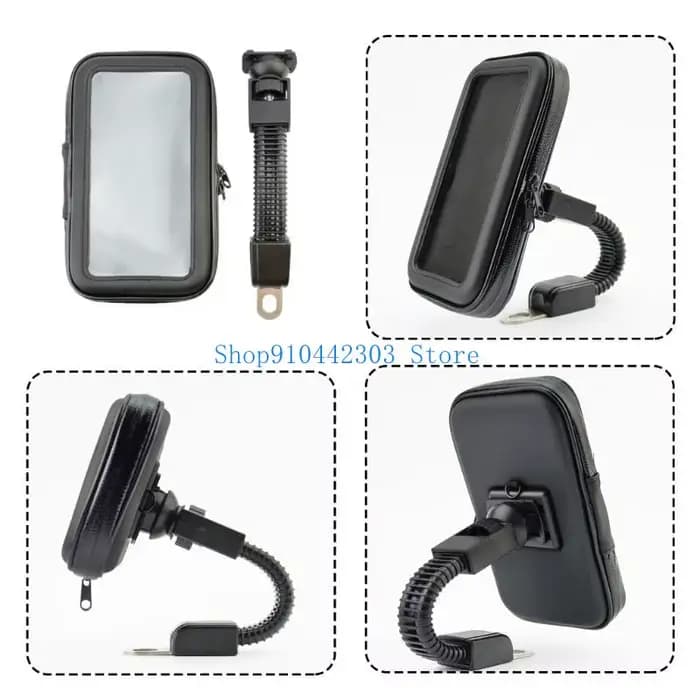 Support téléphone L4MD pour les scooters Sterproping sécurisé Hold Pu Phone Storage