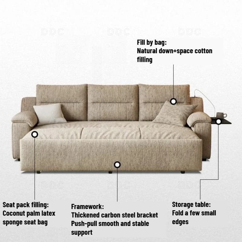 Canapé-lit deux places nordique confortable pour salon, canapé d'appoint relaxant, mobilier doux pour la maison, meubles de style mi-siècle