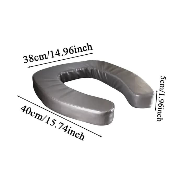 Rehausseur de siège de toilette ergonomique portable antidérapant rembourré pour personnes âgées