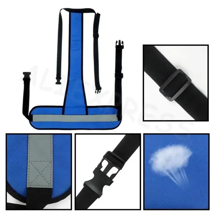 Ceinture de sécurité anti-chute pour fauteuil roulant avec coussin avant réglable