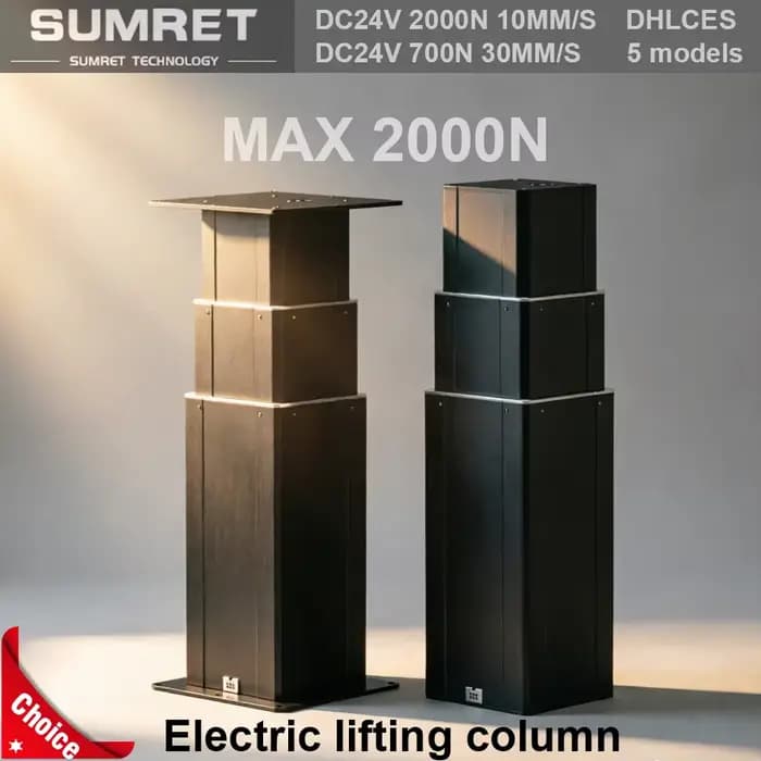 Colonne de levage électrique à hauteur réglable, corps en alliage d'aluminium, plateforme de levage