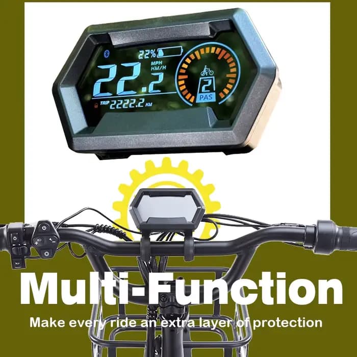 Tout Terrain adulte pliant VTT électrique Cargo 3 roues 350W 48V personnes âgées Tricycle