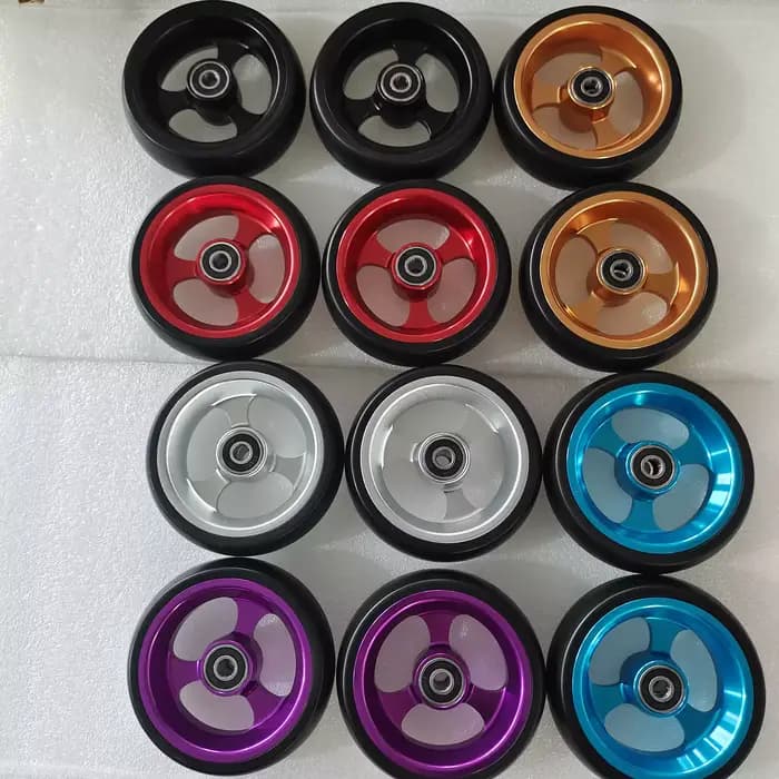 1 paire de roues avant de rechange pour fauteuil roulant de 4 ou 5 pouces, ensemble de roues de faut