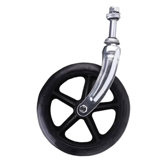 Roulette avant antidérapante pour fauteuil roulant en caoutchouc, roues de chariot de courses de 6/7