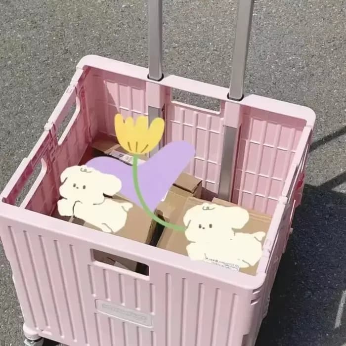 Chariot de courses pliable portable pour supermarché