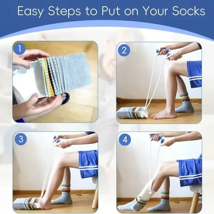 Pas de flexion aide à la chaussette facile à mettre et à enlever curseur de bas Donner dispositif d'aide à la traction