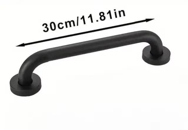 Barre d'appui antidérapante en acier inoxydable pour salle de bain, main courante de sécurité noire